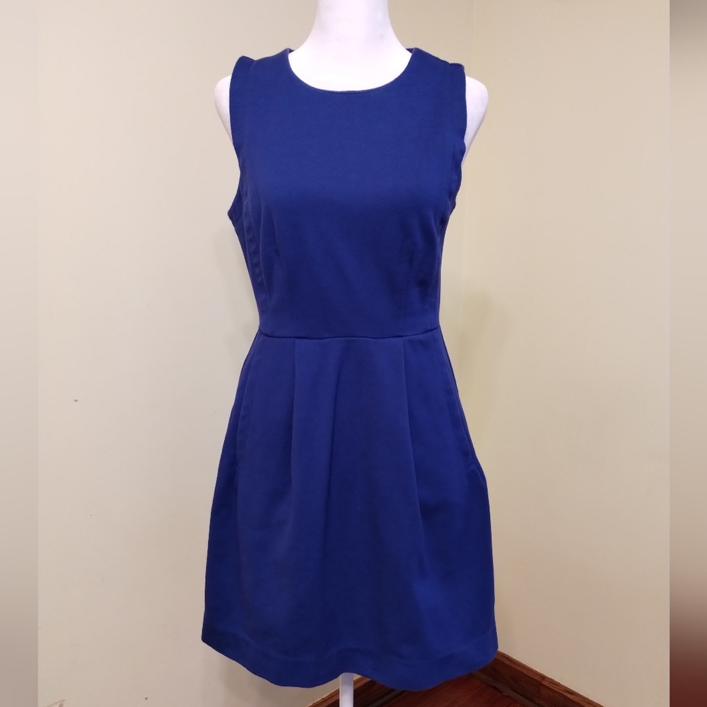 Madewell Women's Royal Knit Sleeveless Midi Dress Size 4 Blue